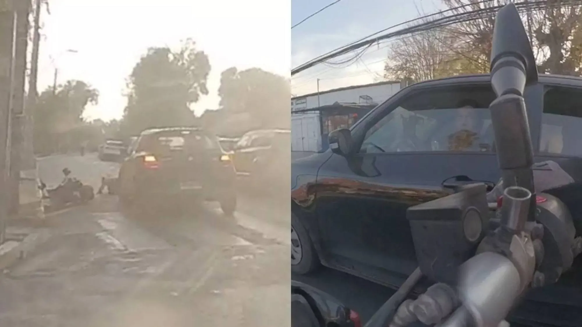 Un motoquero persiguió y filmó al cobarde que atropelló a un bebé en Chile