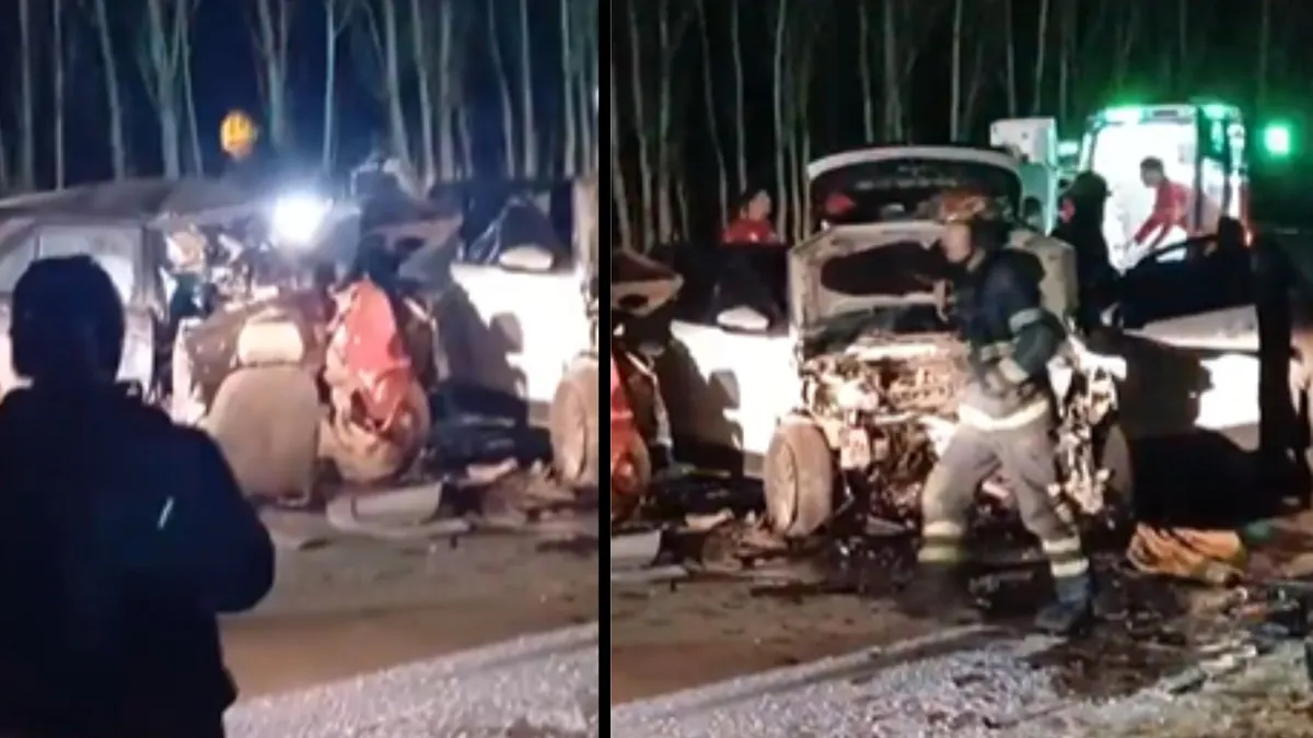 Impactantes imágenes: el video de los minutos posteriores a la tragedia en Ruta 60 que dejó cuatro muertos